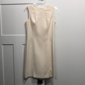Calvin Klein cream colored sheath dress size 6 used like new
